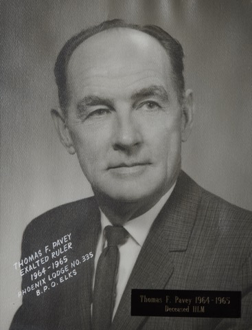 Thomas F. Pavey, Exalted Ruler 1964-65