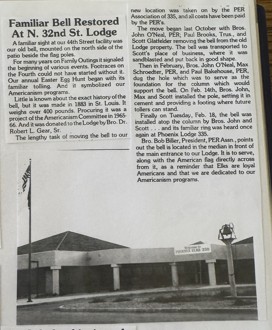 Familiar Bell Restored at New Lodge