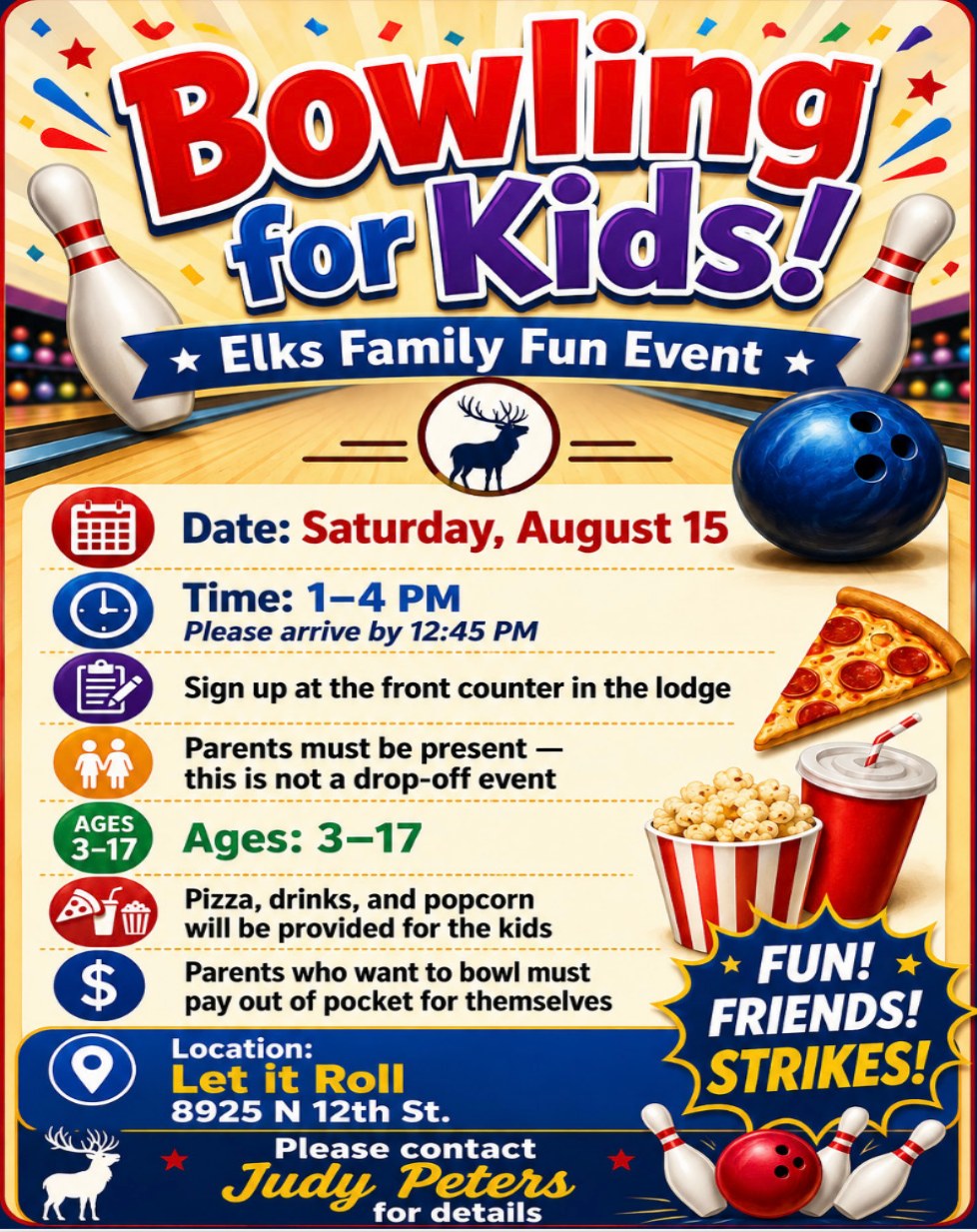 Bowling for Kids August 15, 2026