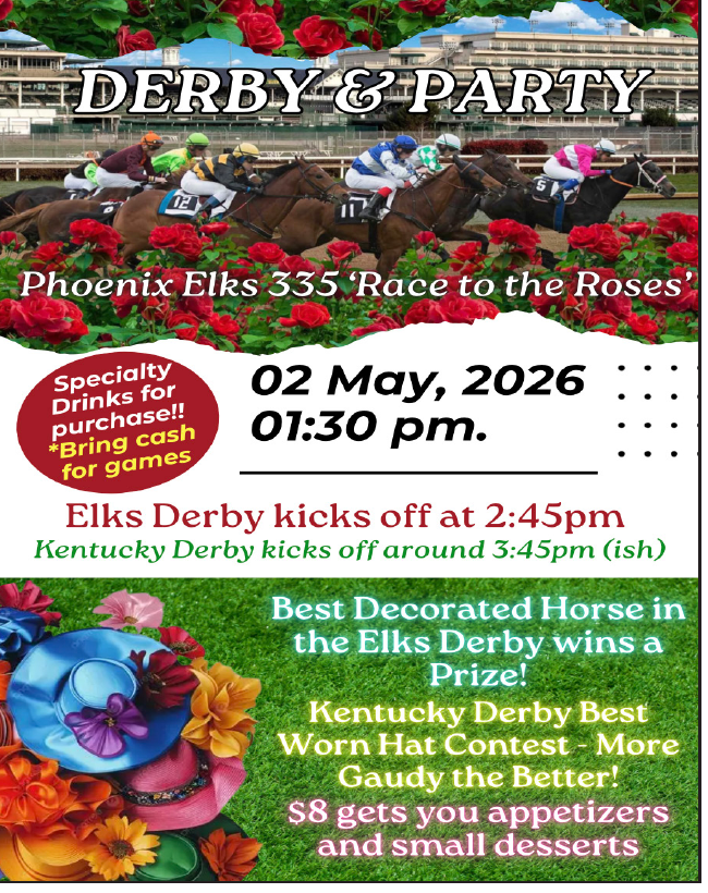 Derby Day Party - May 2, 2026 Phoenix Elks 335