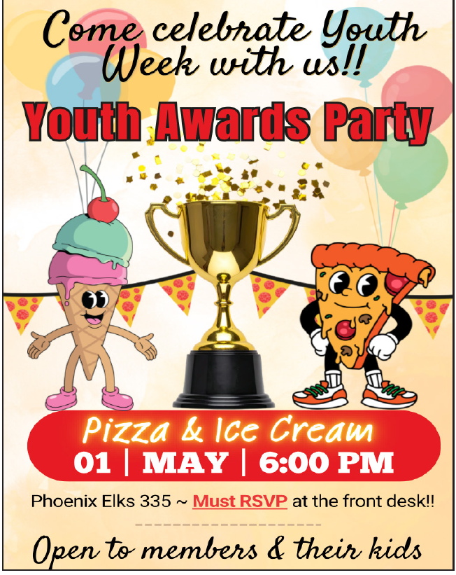 Youth Awards Party - May 1, 2026 Phoenix Elks 335