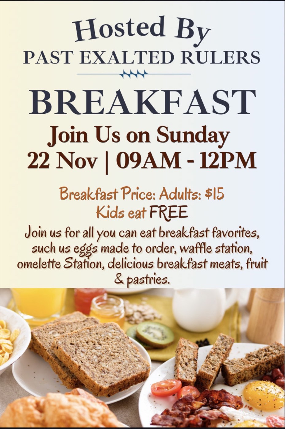 PER Sunday Breakfast November 22, 2026
