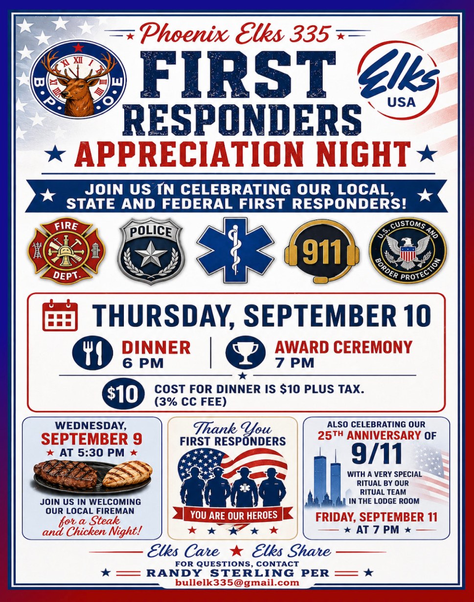 First Responders Appreciation Night September 10, 2026
