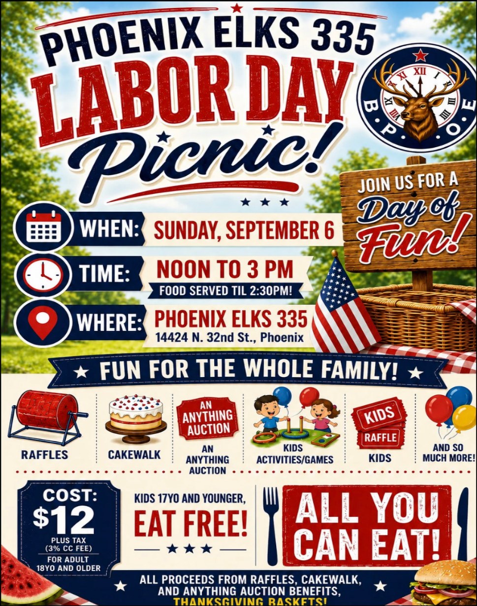Labor Day Picnic September 6, 2026