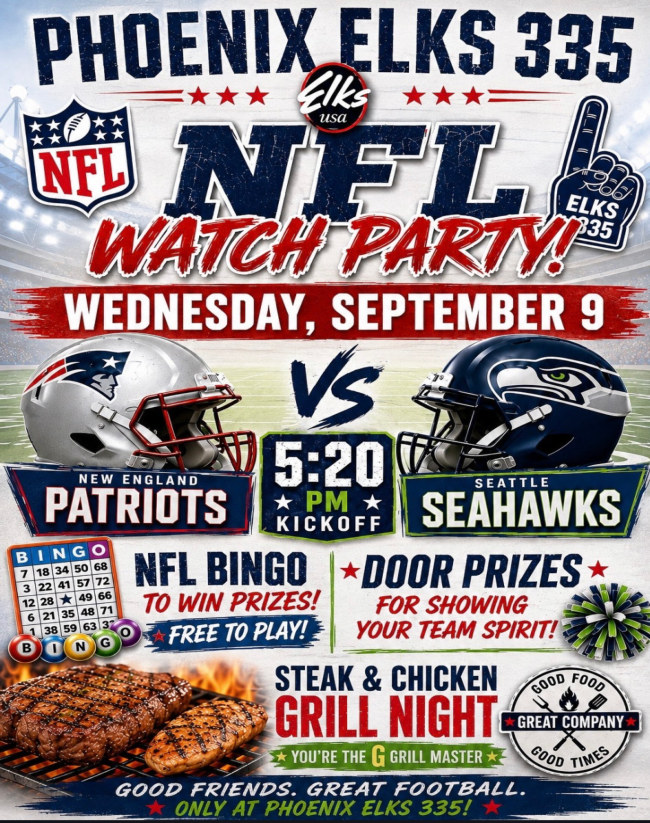 NFL Watch Party September 9, 2026