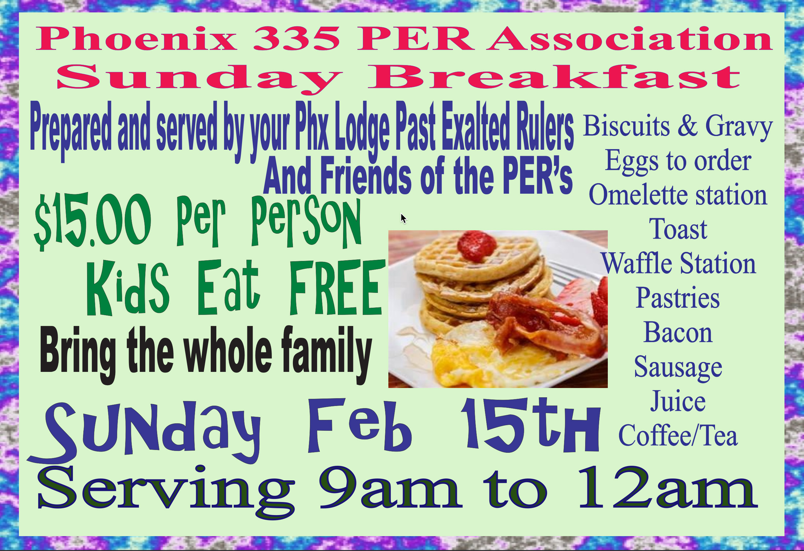 PER Breakfast Phoenix Elks