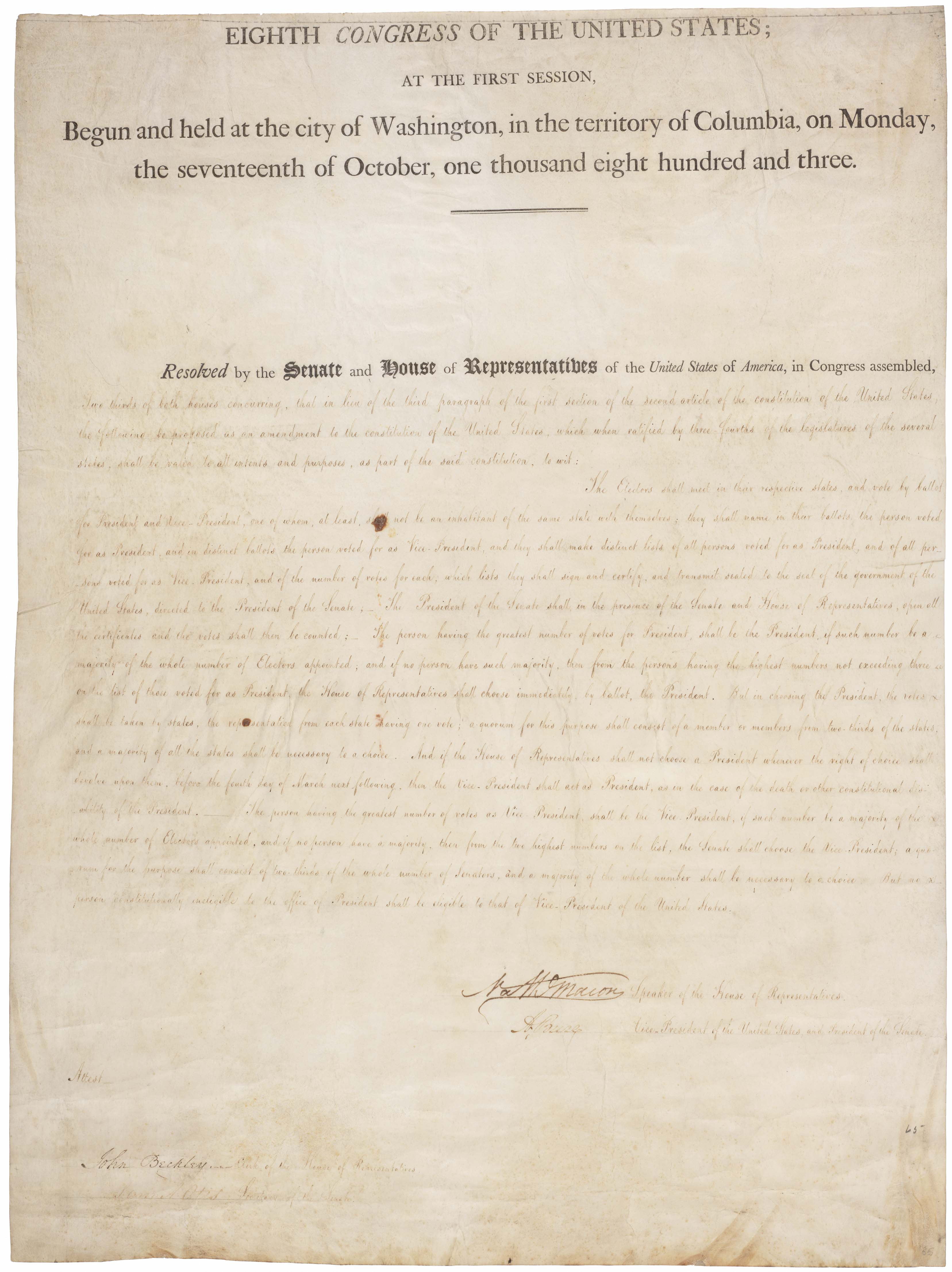 12th Amendment Page 1 of 1