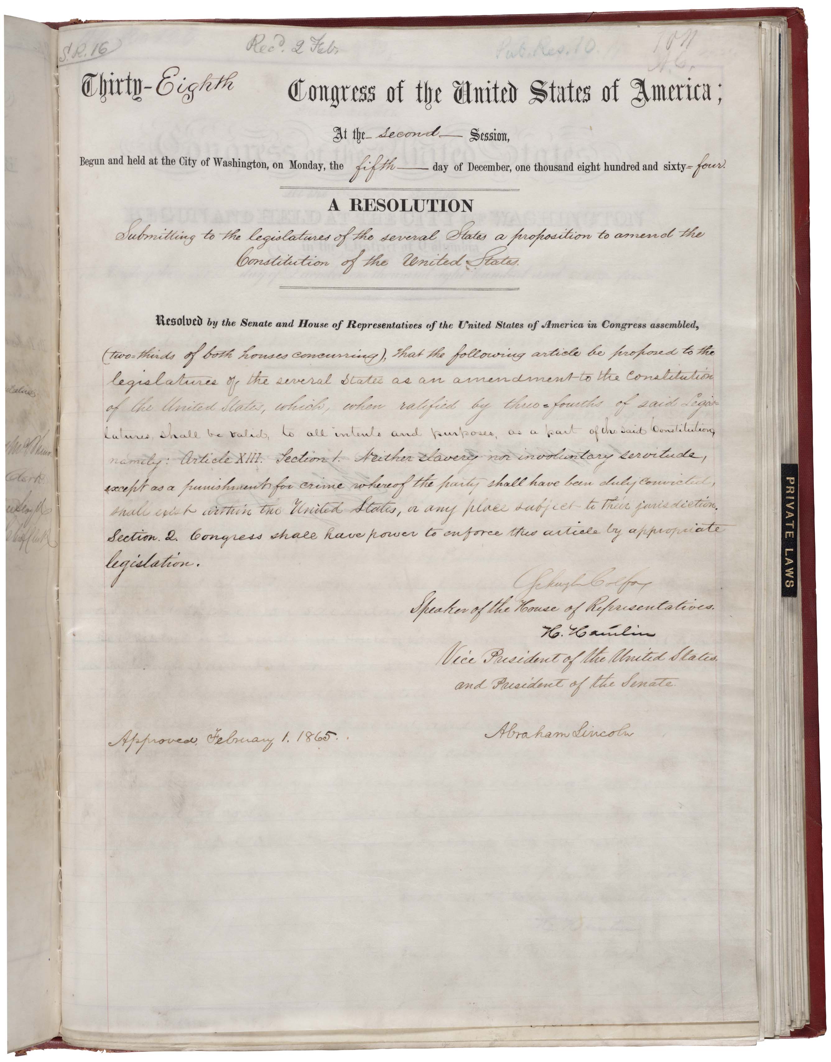 13th Amendment Page 1 of 1